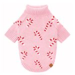 The Foggy Dog Pink Candy Cane Sweater