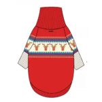 The Foggy Dog Reindeer Fair Isle Bobble Dog Sweater