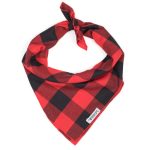 Worthy Dog Red Buffalo Plaid Scarves