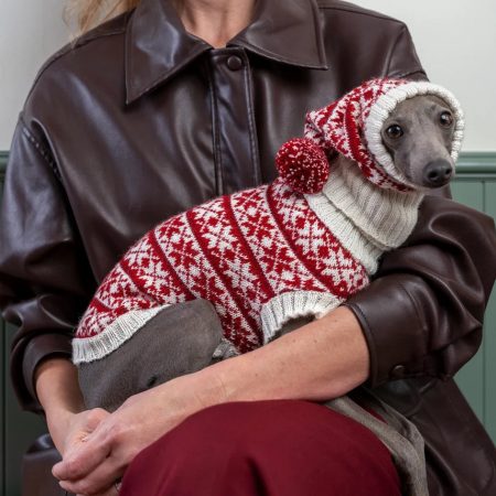 Christmas Snowflake Red Alpaca Sweater