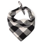 Worthy Dog Black and White Plaid Scarves