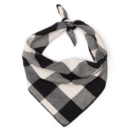 Worthy Dog Black and White Plaid Scarves
